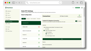 VinoCheck State Settings